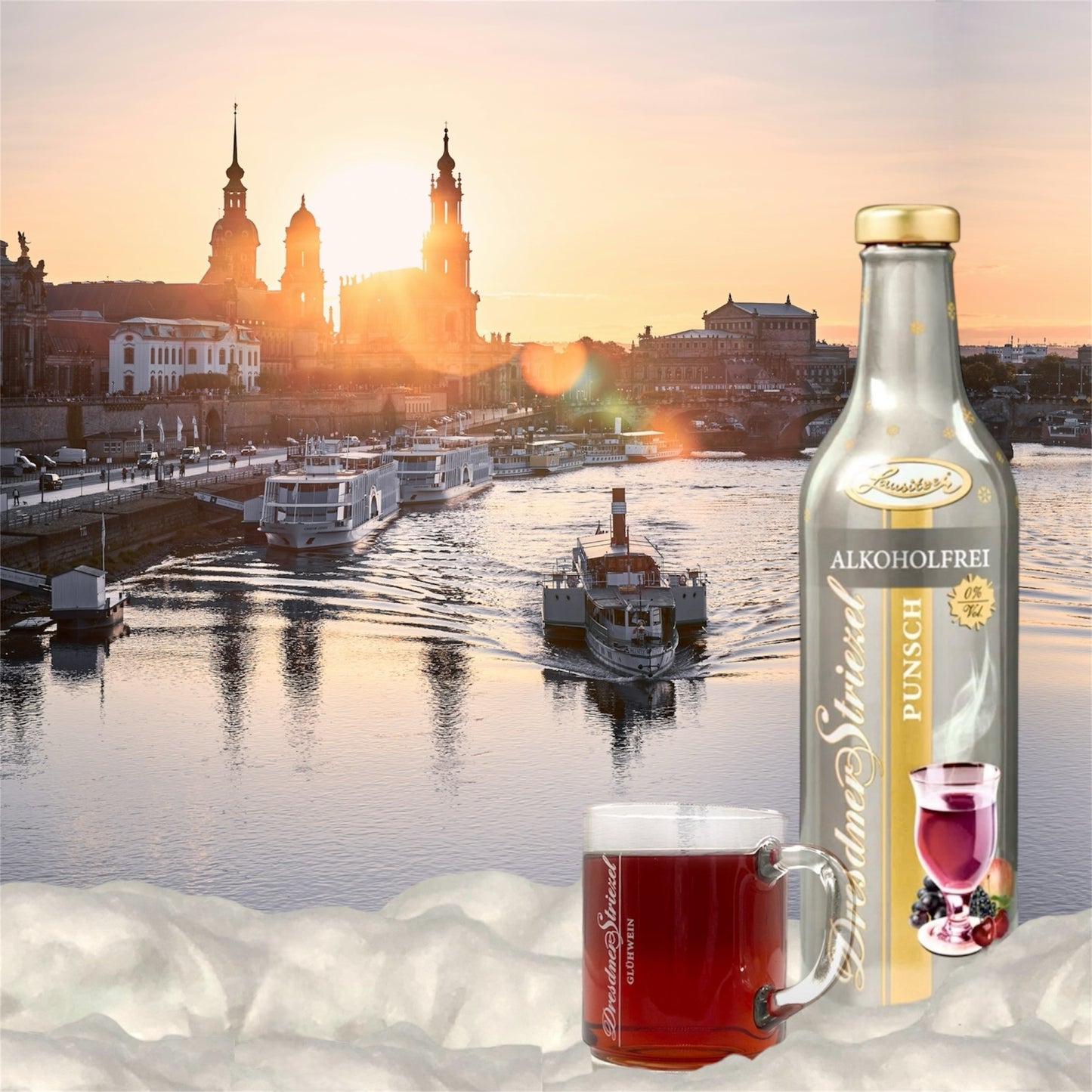 Dresdner Striezel Glühwein - Punsch (alkoholfrei) 0,75l