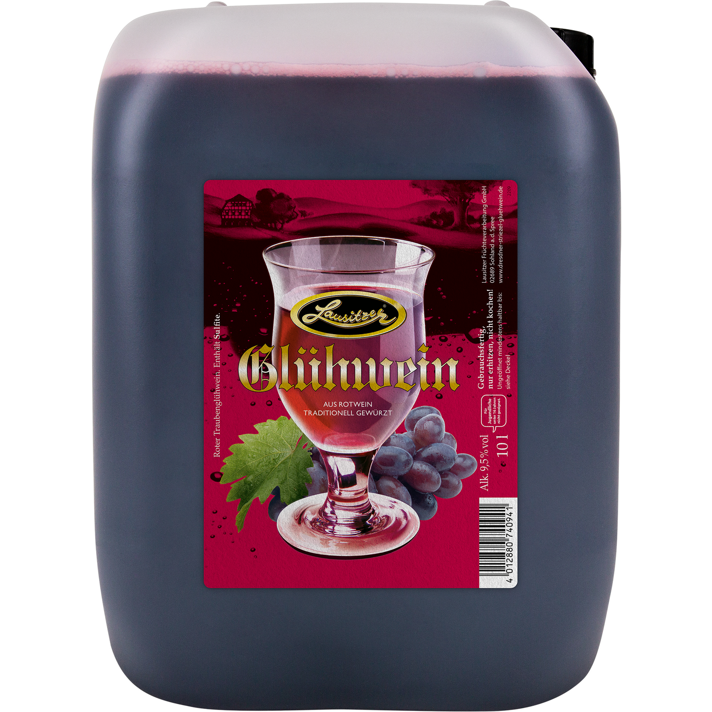 Lausitzer Glühwein - Rote Traube 10l Kanister