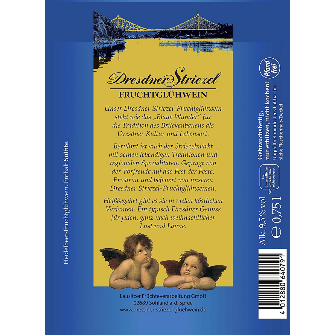 Dresdner Striezel Glühwein - Heidelbeere 0,75l