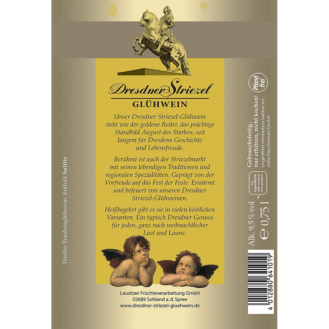 Dresdner Striezel Glühwein - Weiße Traube 0,75l