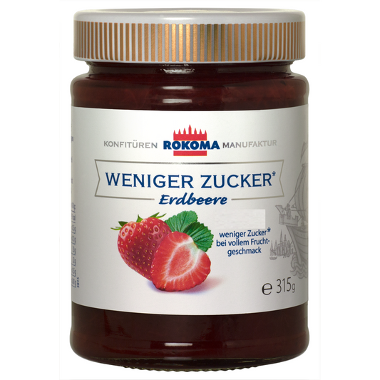 Rokoma Erdbeer-Fruchtaufstrich - weniger Zucker 315g