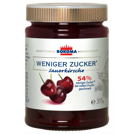 Rokoma Sauerkirsch-Fruchtaufstrich - weniger Zucker 315g