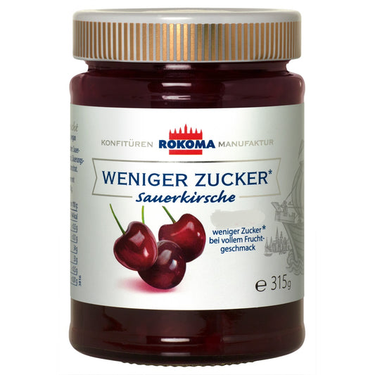 Rokoma Sauerkirsch-Fruchtaufstrich - weniger Zucker 315g