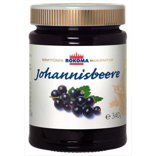 Rokoma Schwarze Johannisbeer-Konfitüre extra 340g