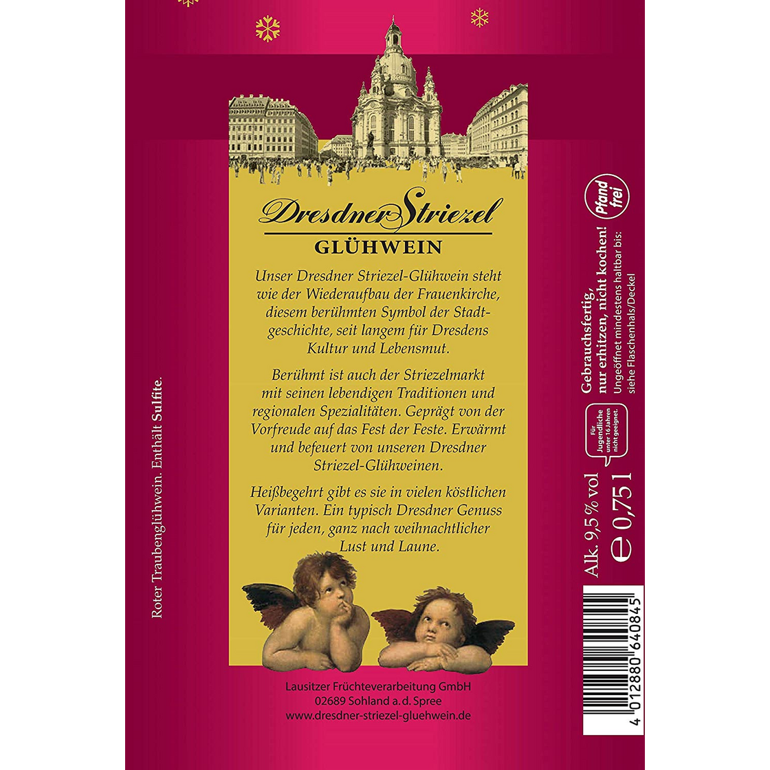 Dresdner Striezel Glühwein - Rote Traube 0,75l