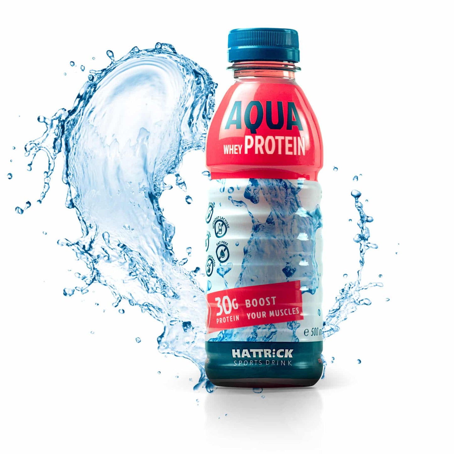 Hattrick Sports Drink - Aqua 30G Whey Protein 500ml inkl. Pfand